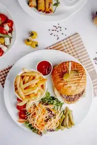 Burger and Fries Burger and Fries