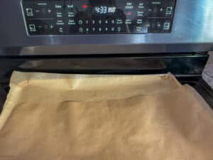 Baking Sheet Lined with Parchment Paper