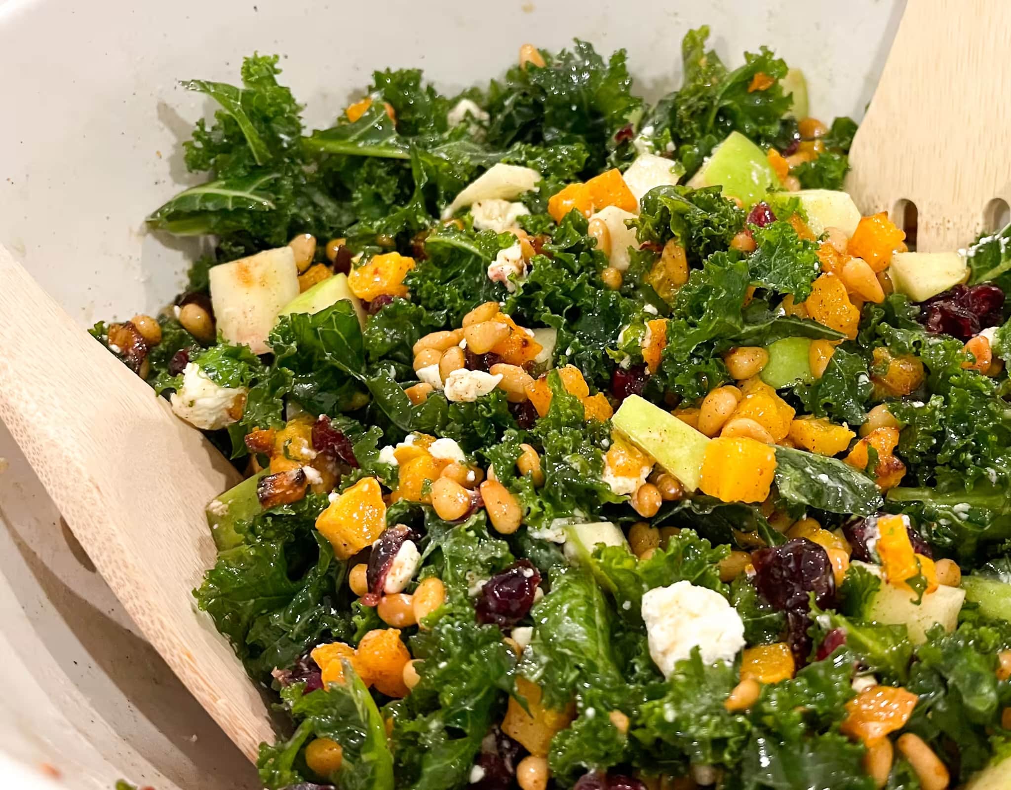 Butternut Squash Salad with spoons