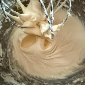 Caramel Cream Cheese Frosting in Bowl