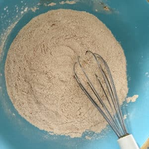 Pumpkin Bar Dry Ingredients Combined in Bowl