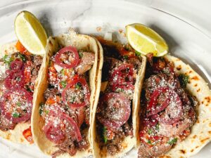 Four Tacos on a Plate