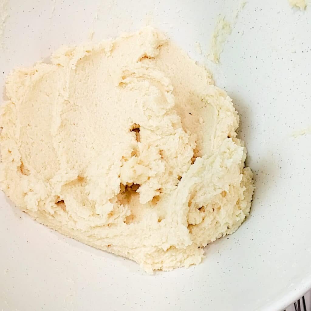Creamed Sugar and Butter in White Bowl