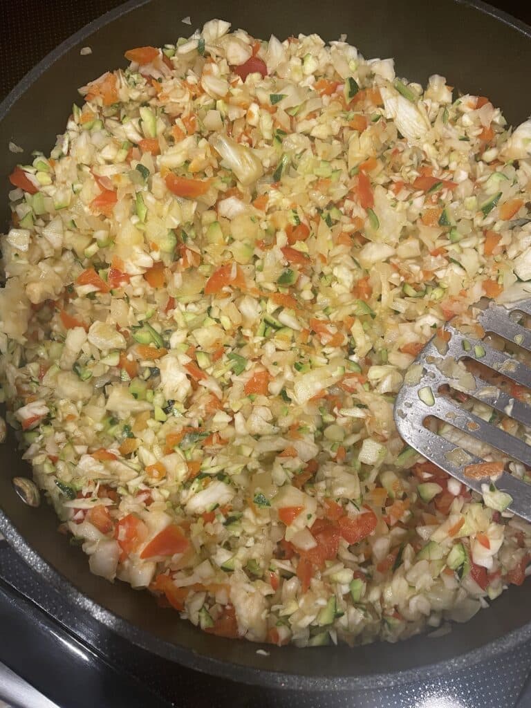 Vegetables Cooking for Sloppy Joes
