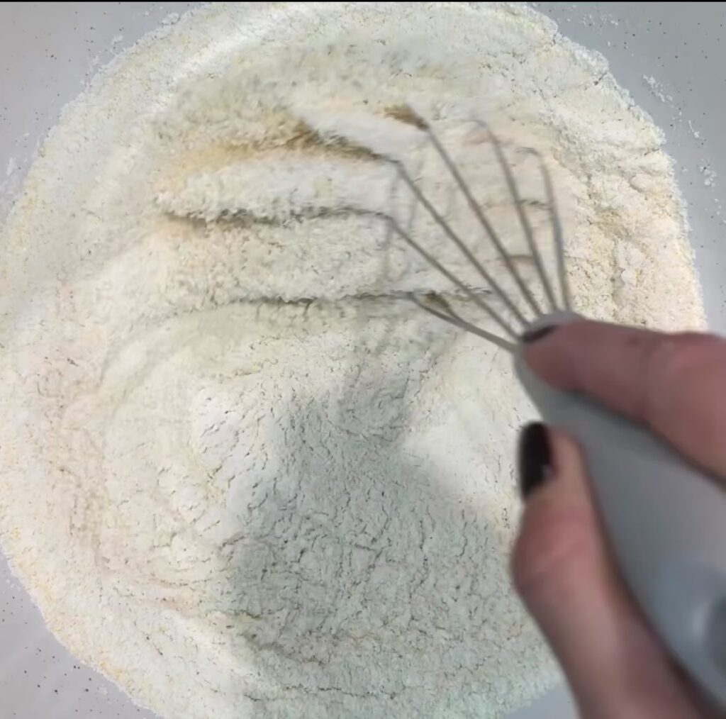 Whisking Dry Ingredients for Cornbread