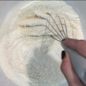 Whisking Dry Ingredients for Cornbread