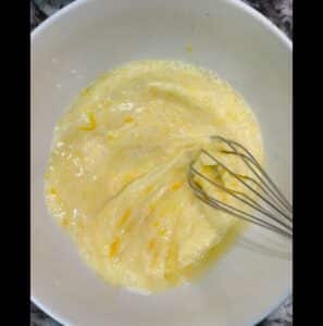 Whisking Wet Ingredients for Cornbread