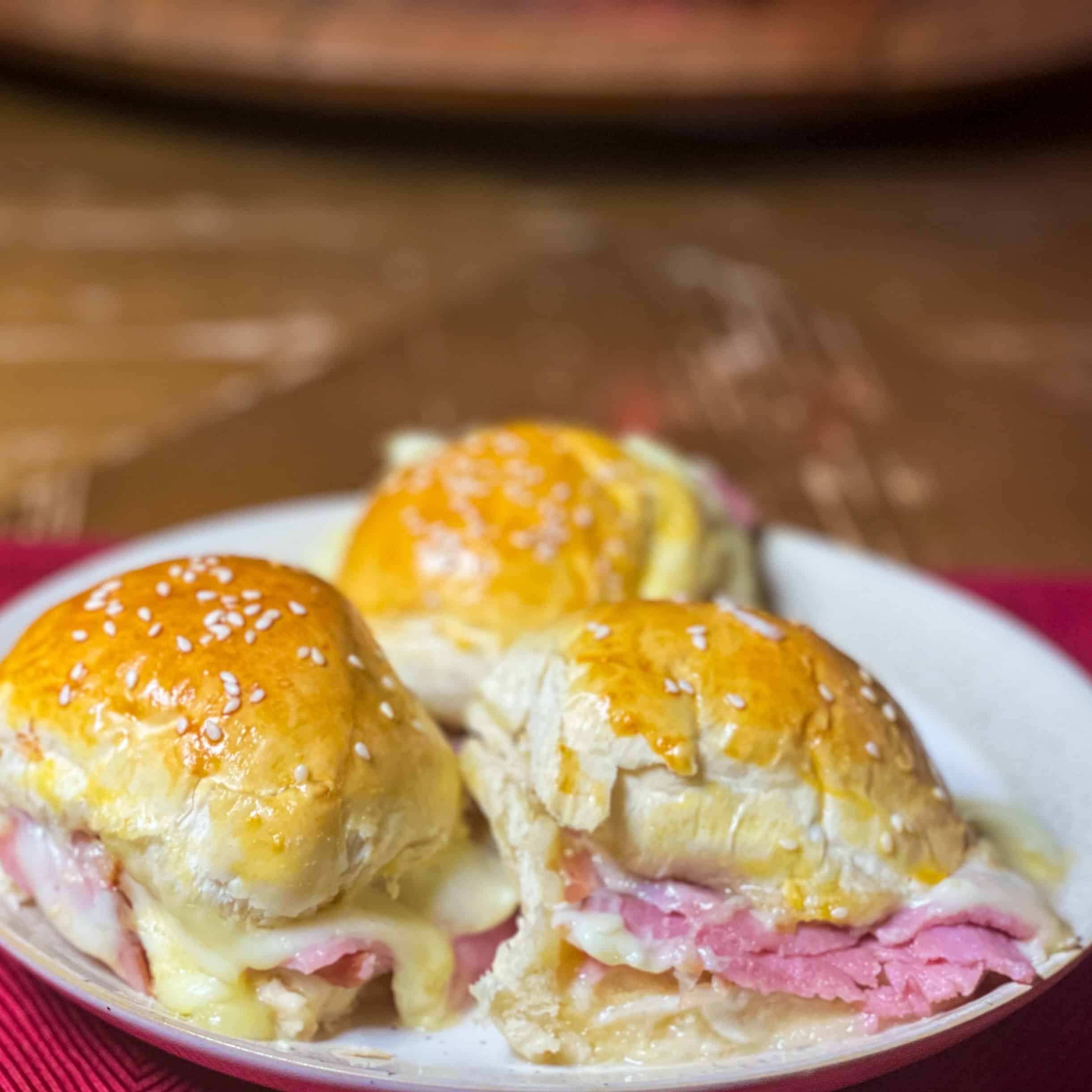 Honey Ham, gruyere and dijonnaise Sliders