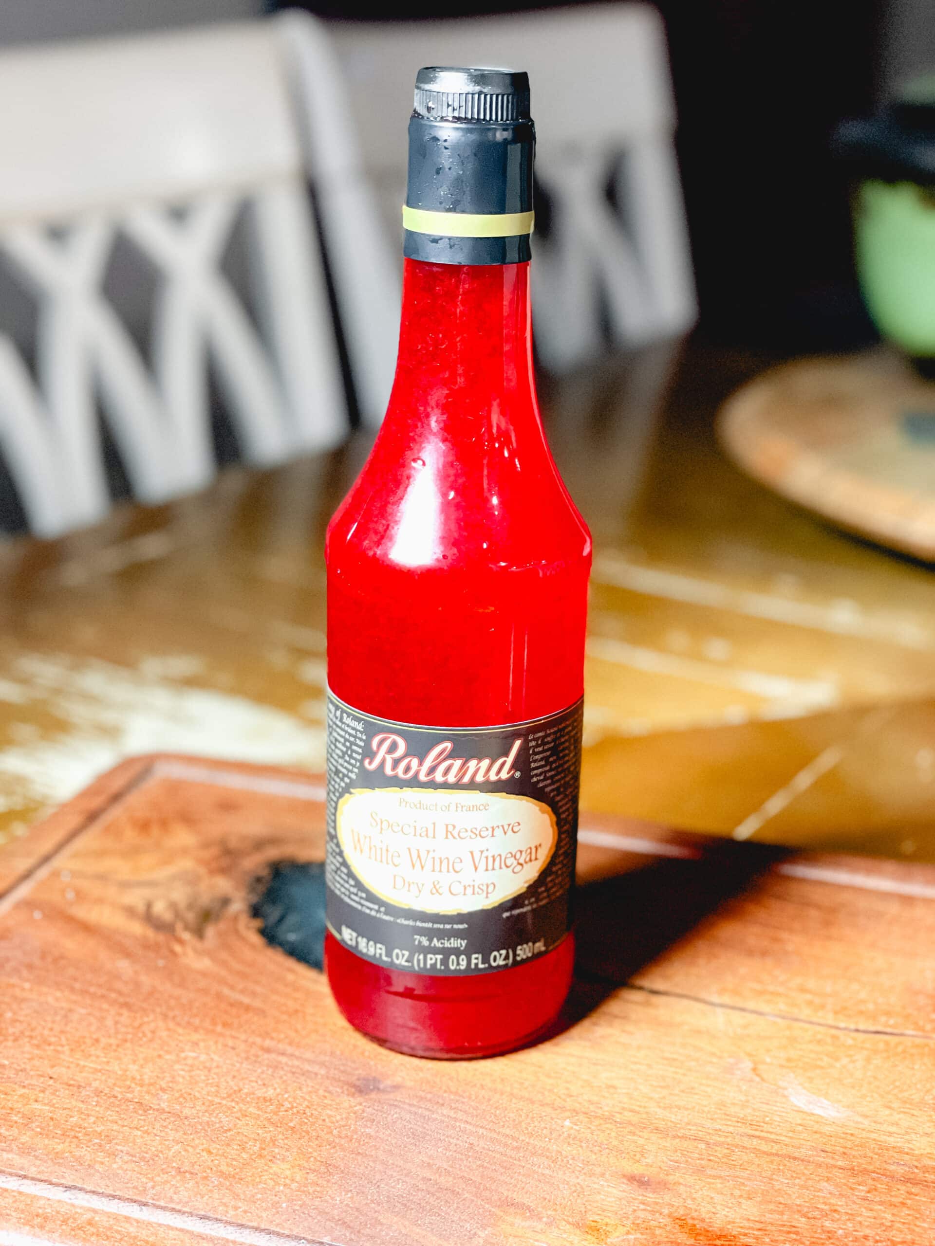 Raspberry Vinegar in a bottle