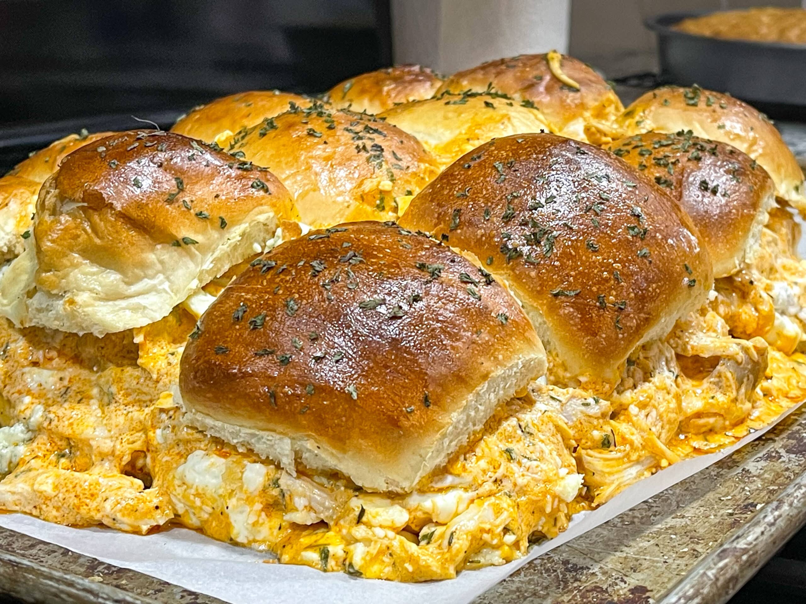 Buffalo Chicken Dip Sliders