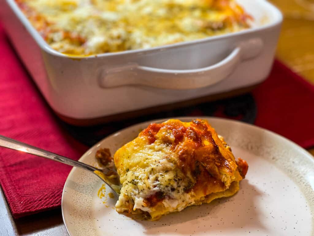 Lasagna on a Plate
