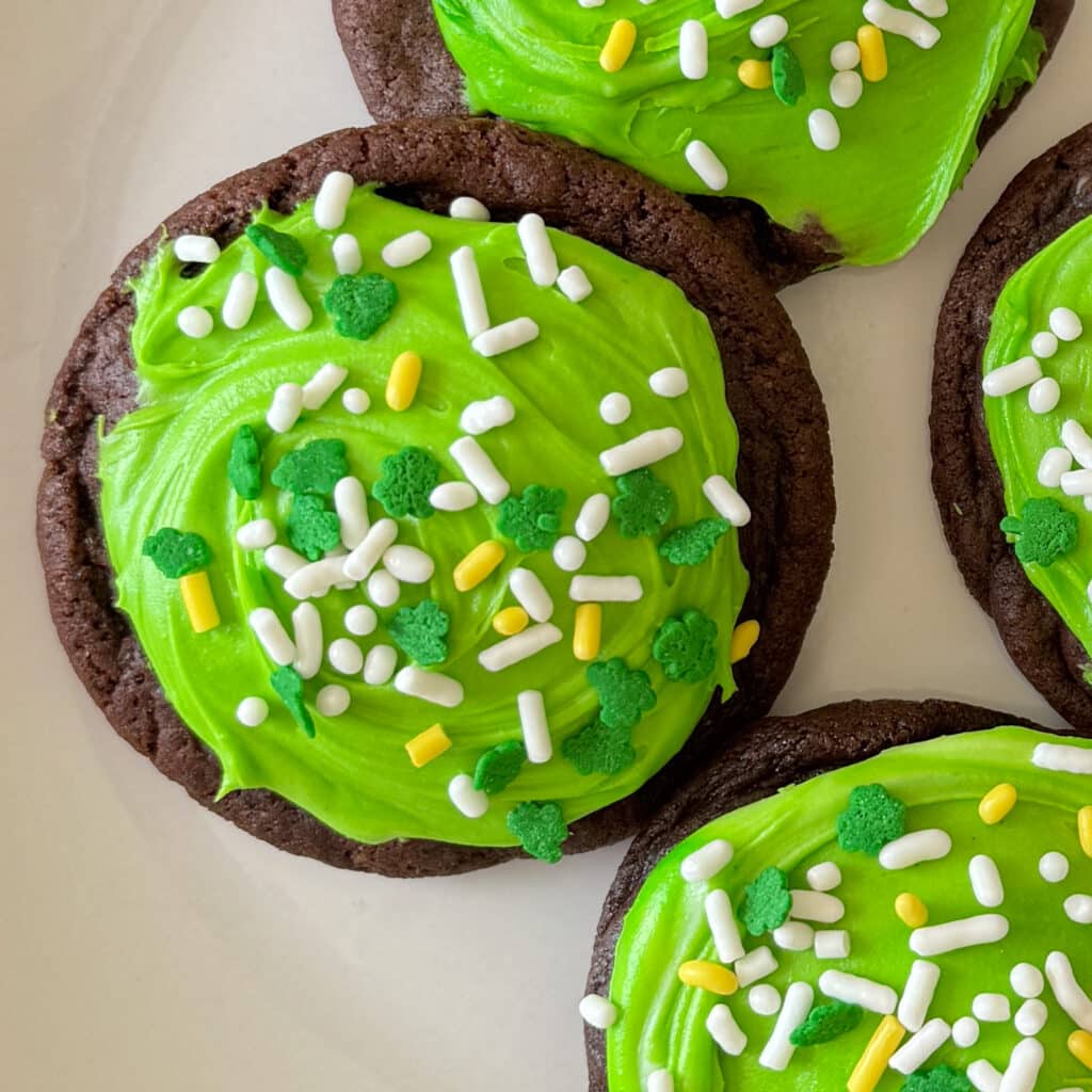 Four Saint Patrick's Day Cookie's On A Plate