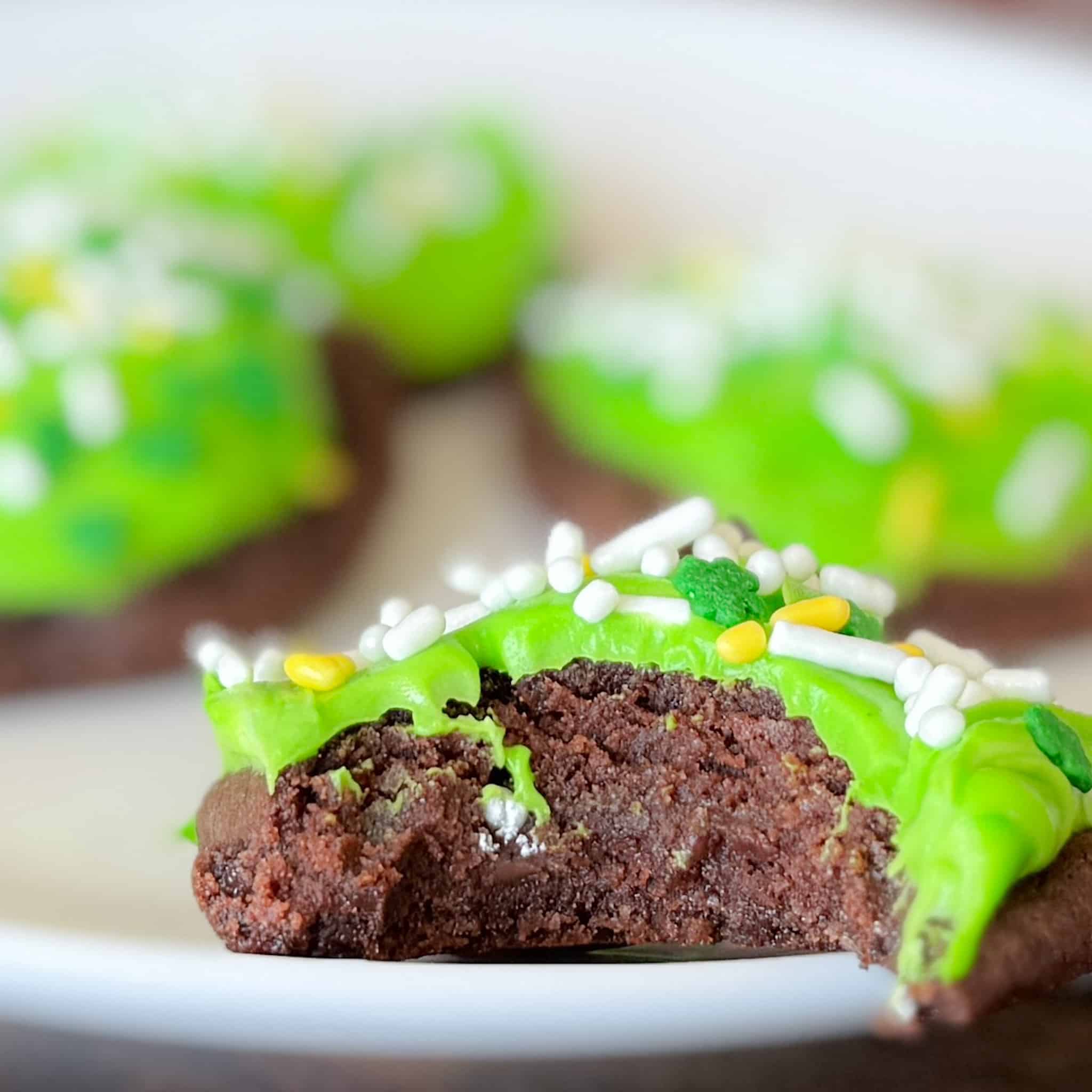 Saint Patrick's Day Cookie With a Bite Taken Out