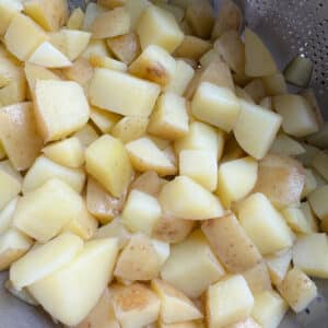 Boiled Cubed Potatoes Fork Tender