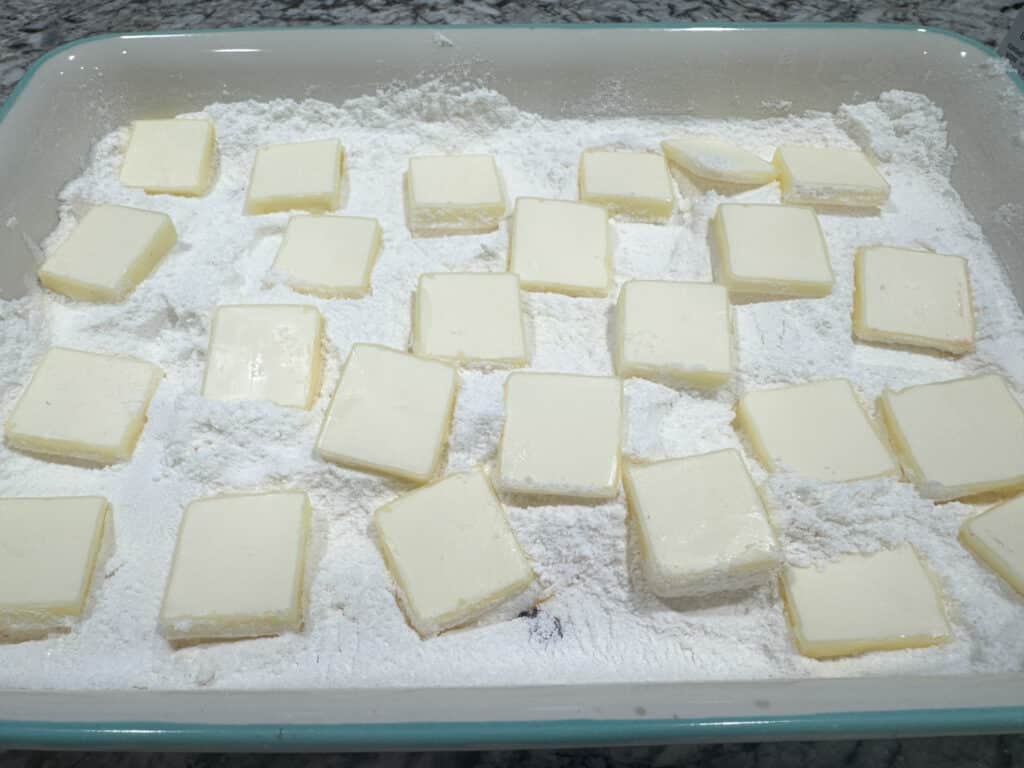 Butter Pads on Top of Dump Cake