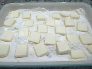 Butter Pads on Top of Dump Cake