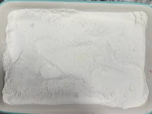 Cake Mix Layer of Dump Cake
