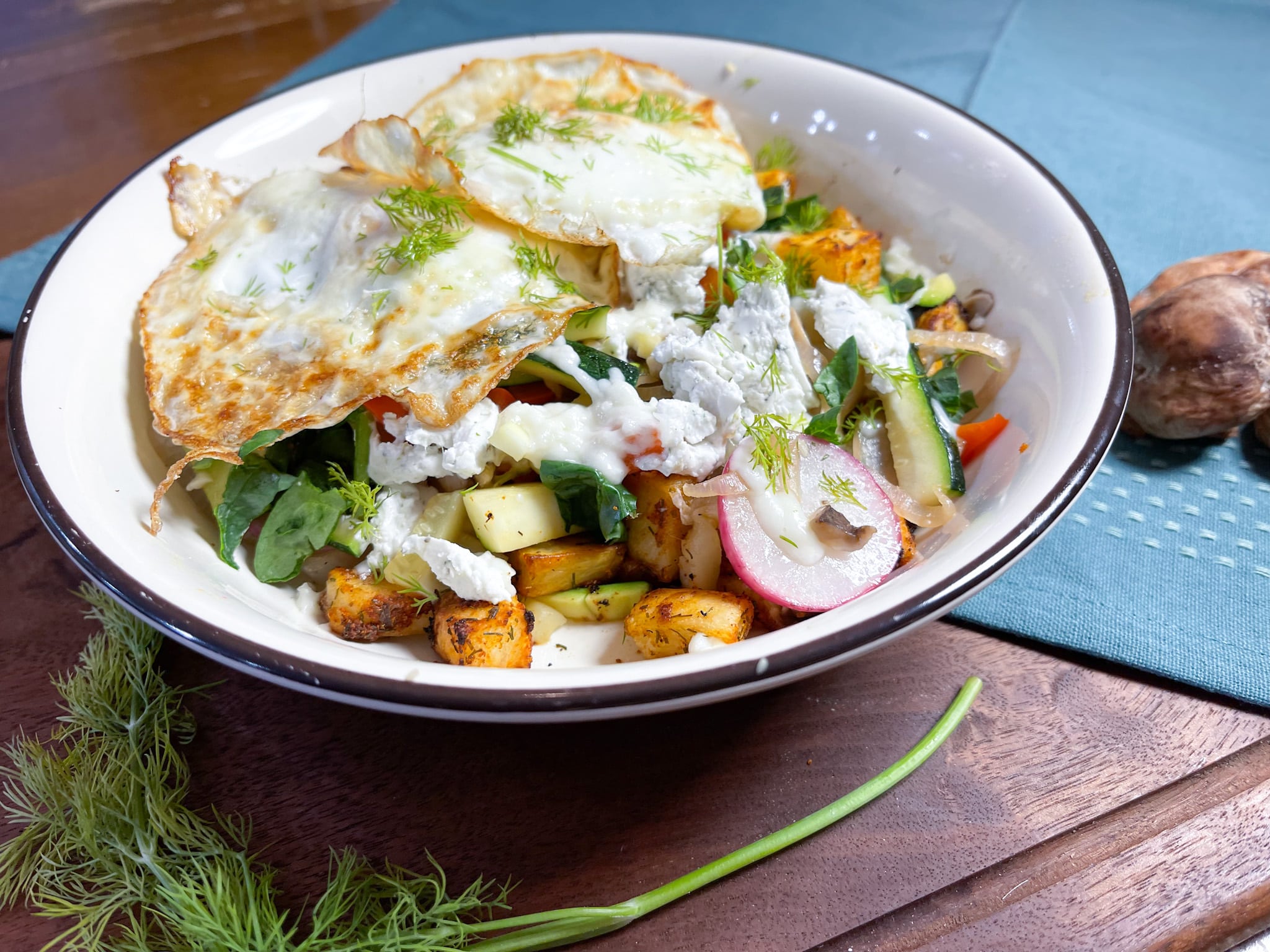 Goat Cheese Breakfast Skillet