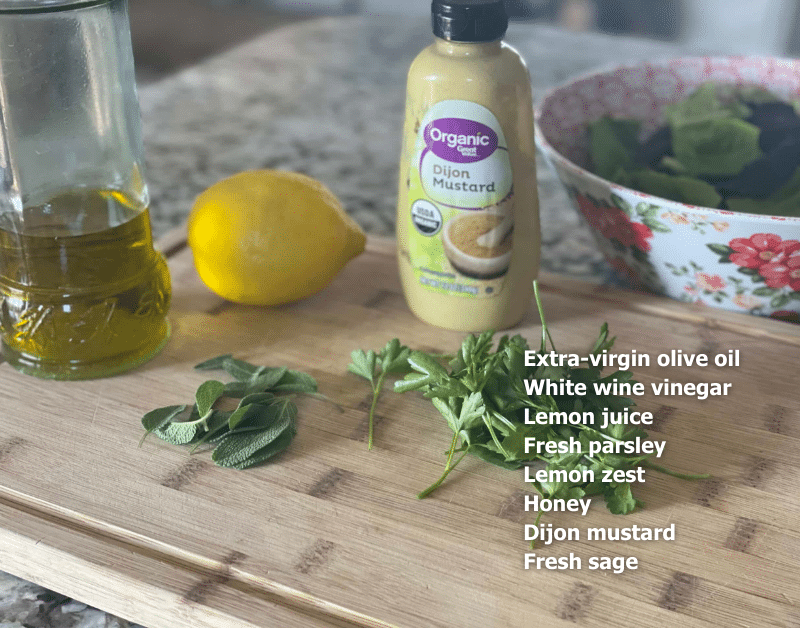 Lemon Sage Vinaigrette Ingredients