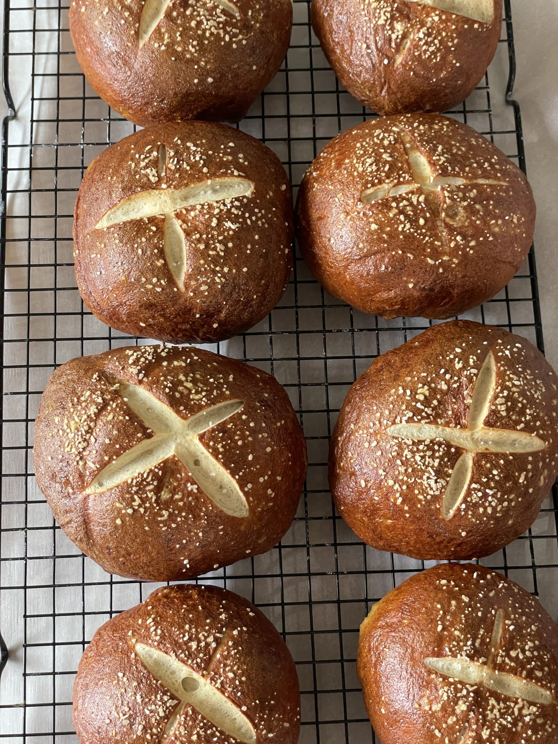 Pretzel Bun Tops