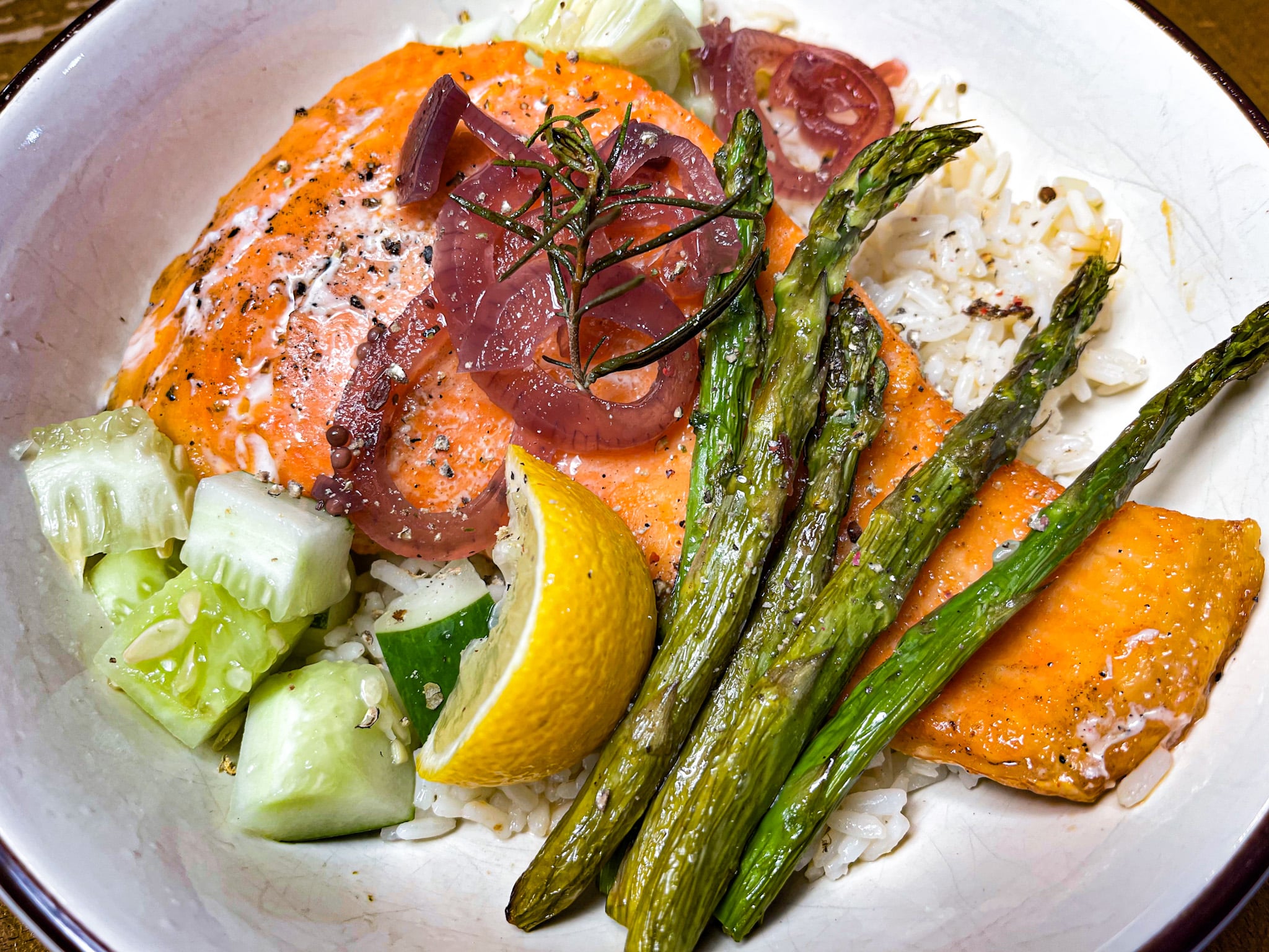 Salmon Asparagus Bowl
