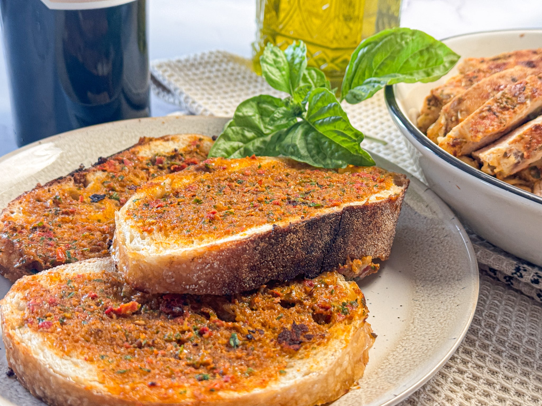 Pan Toasted Sun-Dried Tomato Sourdough