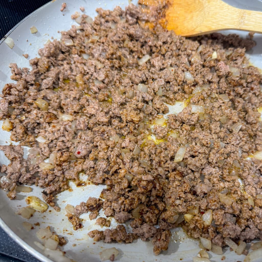 Browned Ground Beef with Onions and Garlic