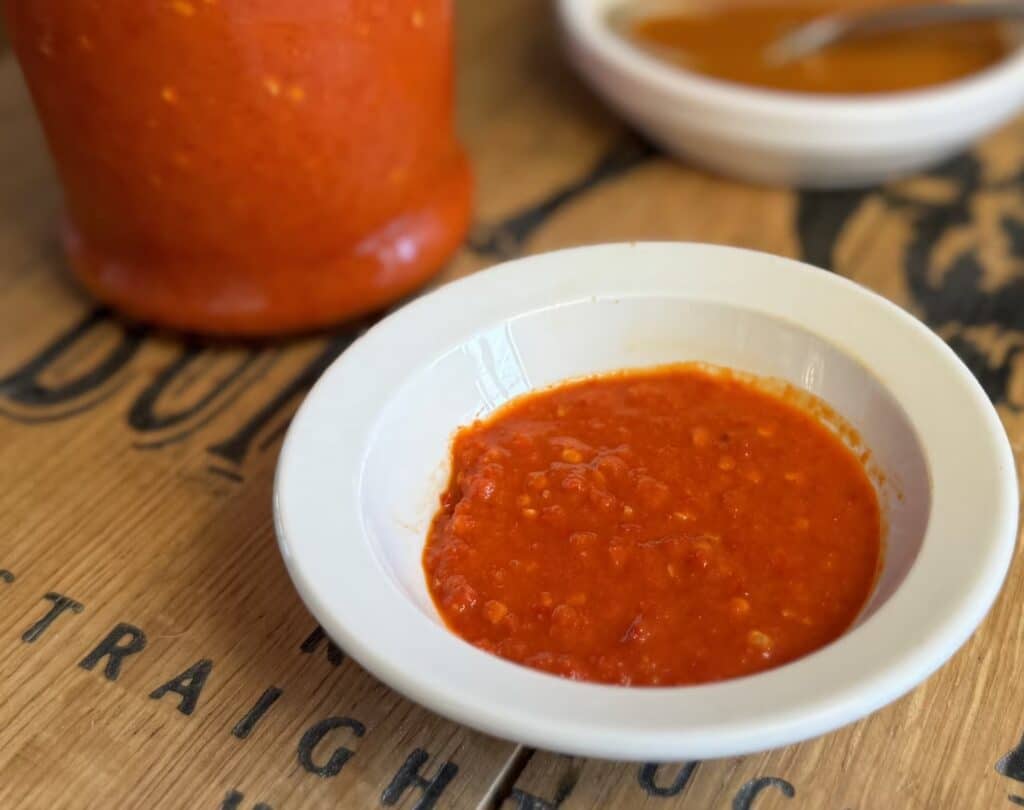 Cayenne Hot Sauce in Bowl