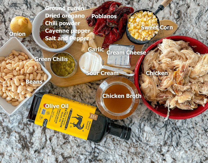 Chicken and White Bean Chili Ingredients