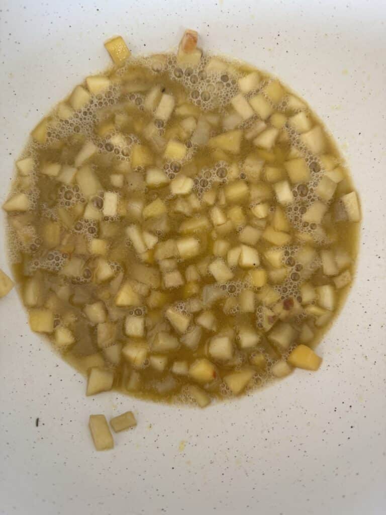 Wet Ingredients for Hot Butter Run Apple Cider Muffins
