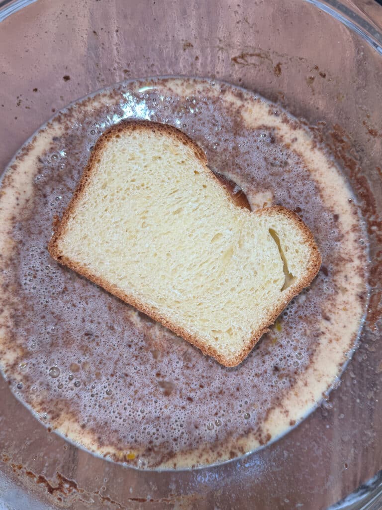 French Toast Soaking in Custard