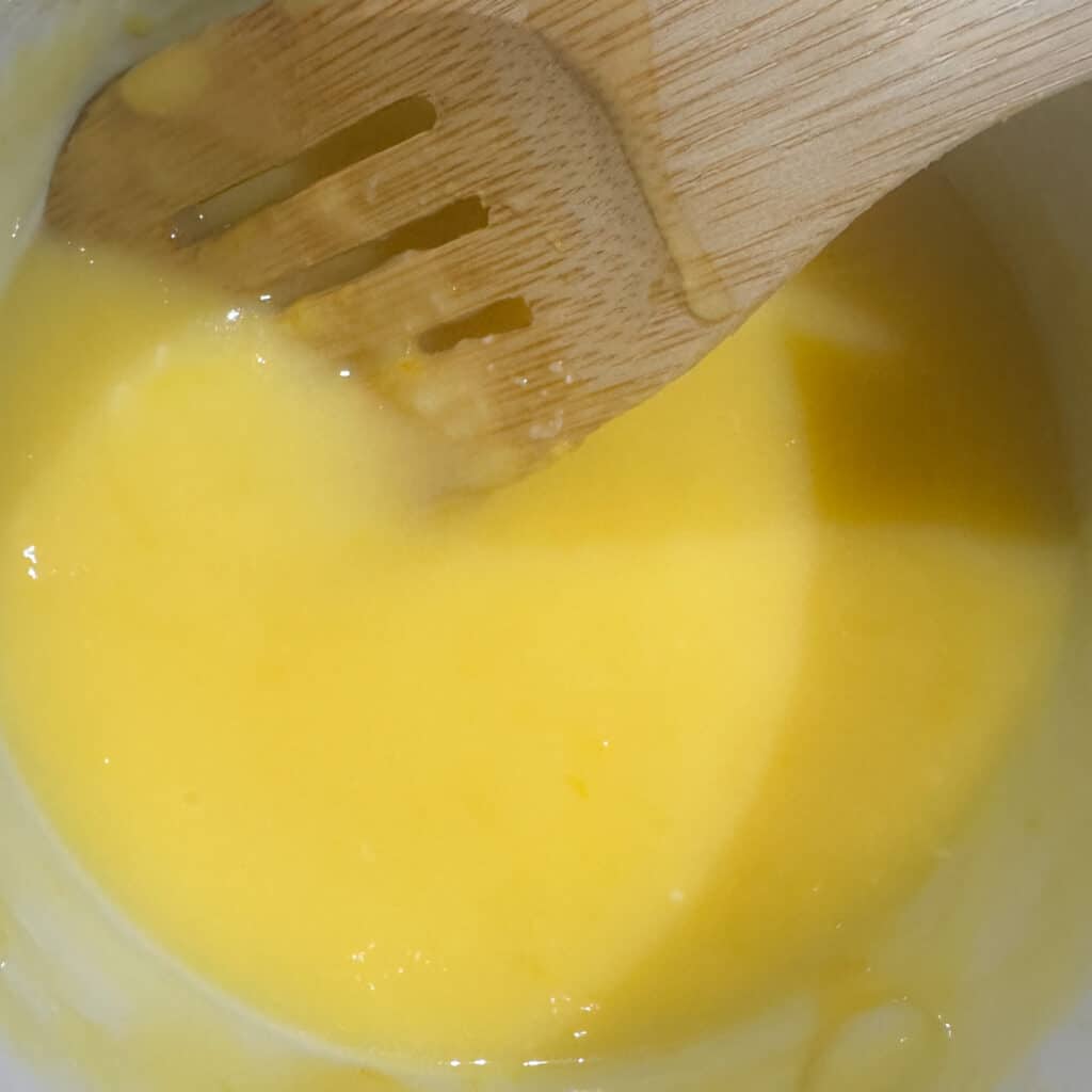Lemon Curd with Wooden Spoon
