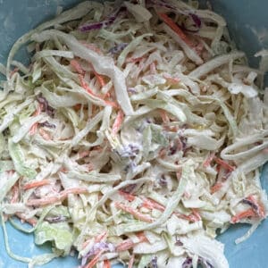 Cole Slaw in Blue Bowl