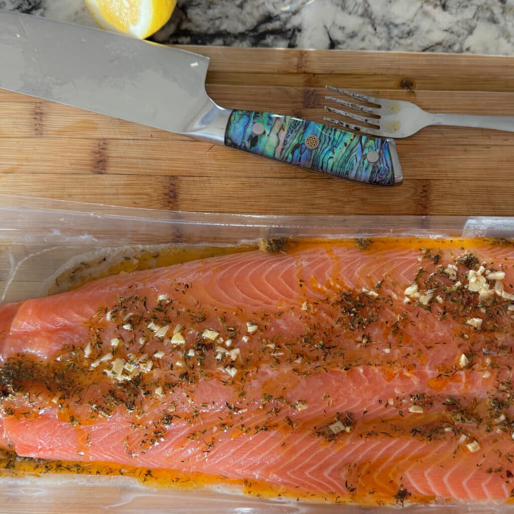 Salmon with Lemon Garlic Marinade
