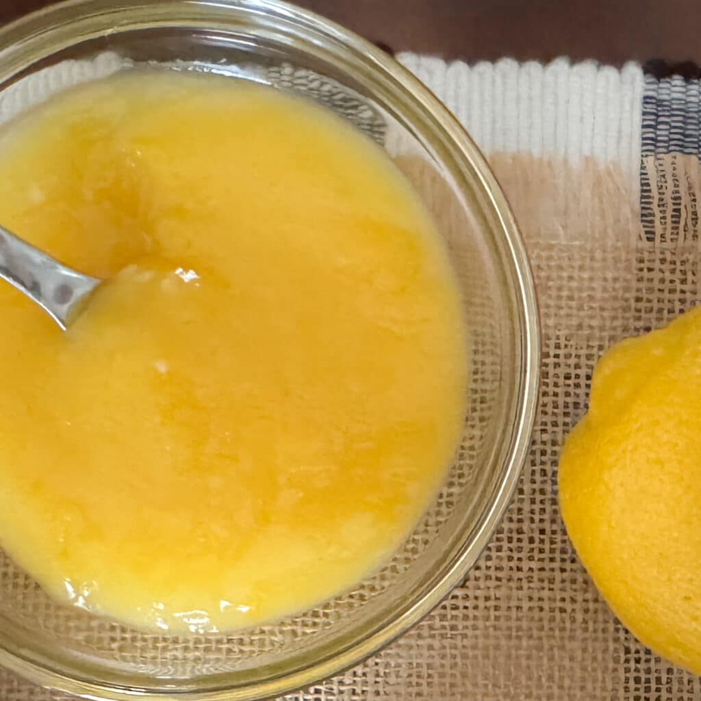 Lemon Curd Overhead Shot