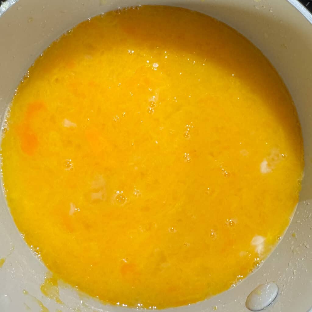 Lemon Curd Before Thickening