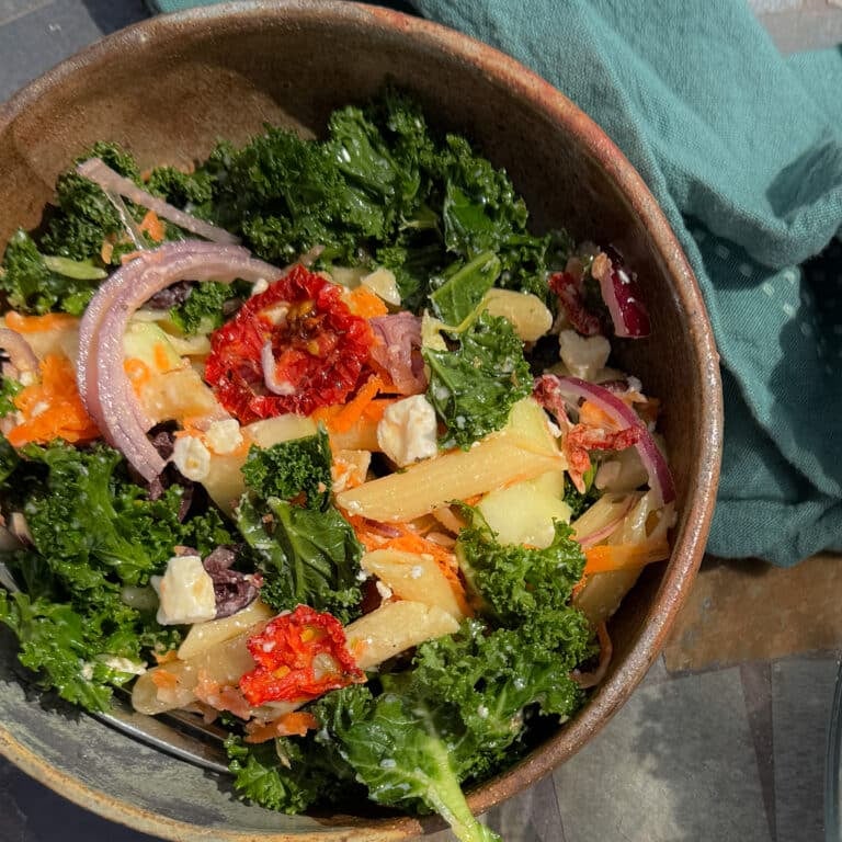 Mediterranean Kale Pasta Salad
