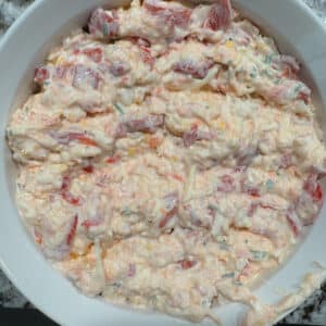 Add Seafood Dip to Casserole Dish