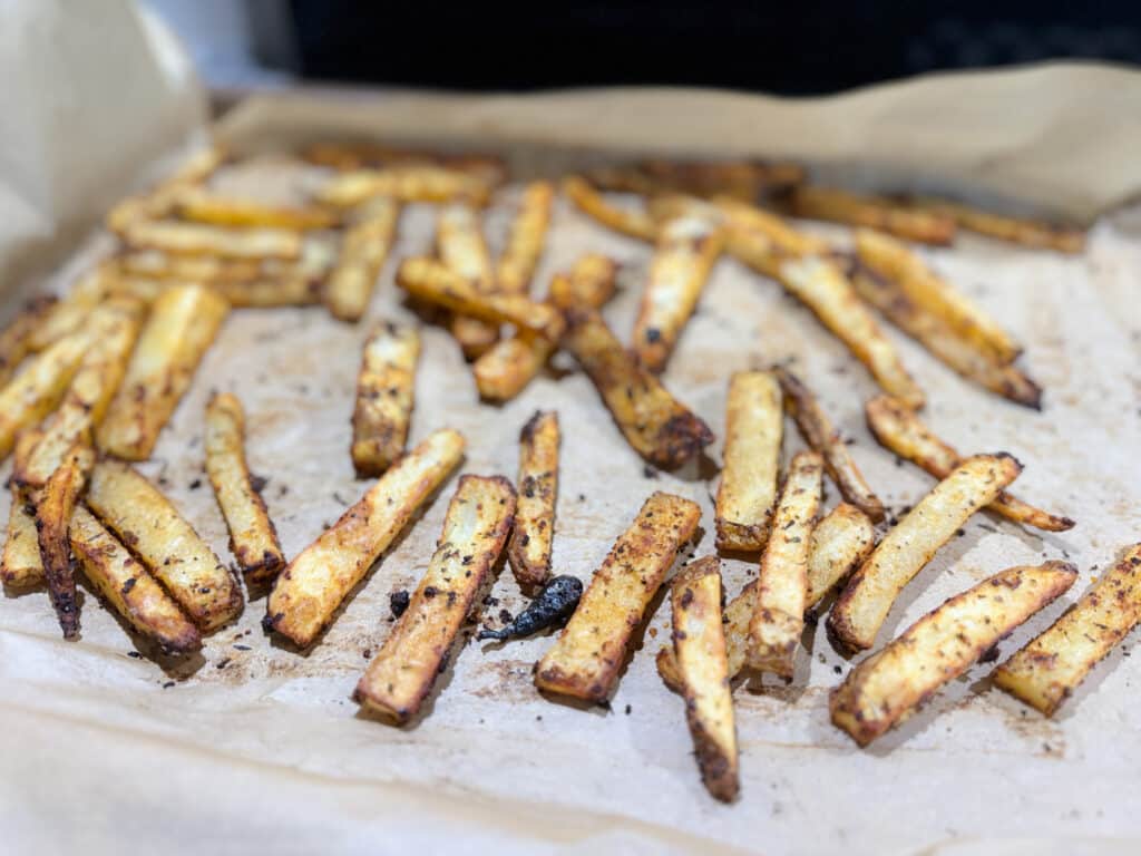 Air Fried Cajun Fries on a Sheetpan