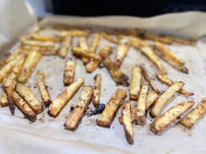 Air Fried Cajun Fries on a Sheetpan