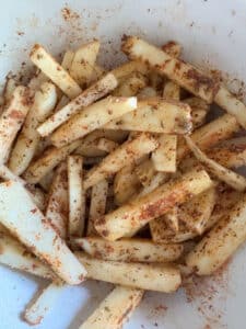 Fries Coating in Cajun Seasoning