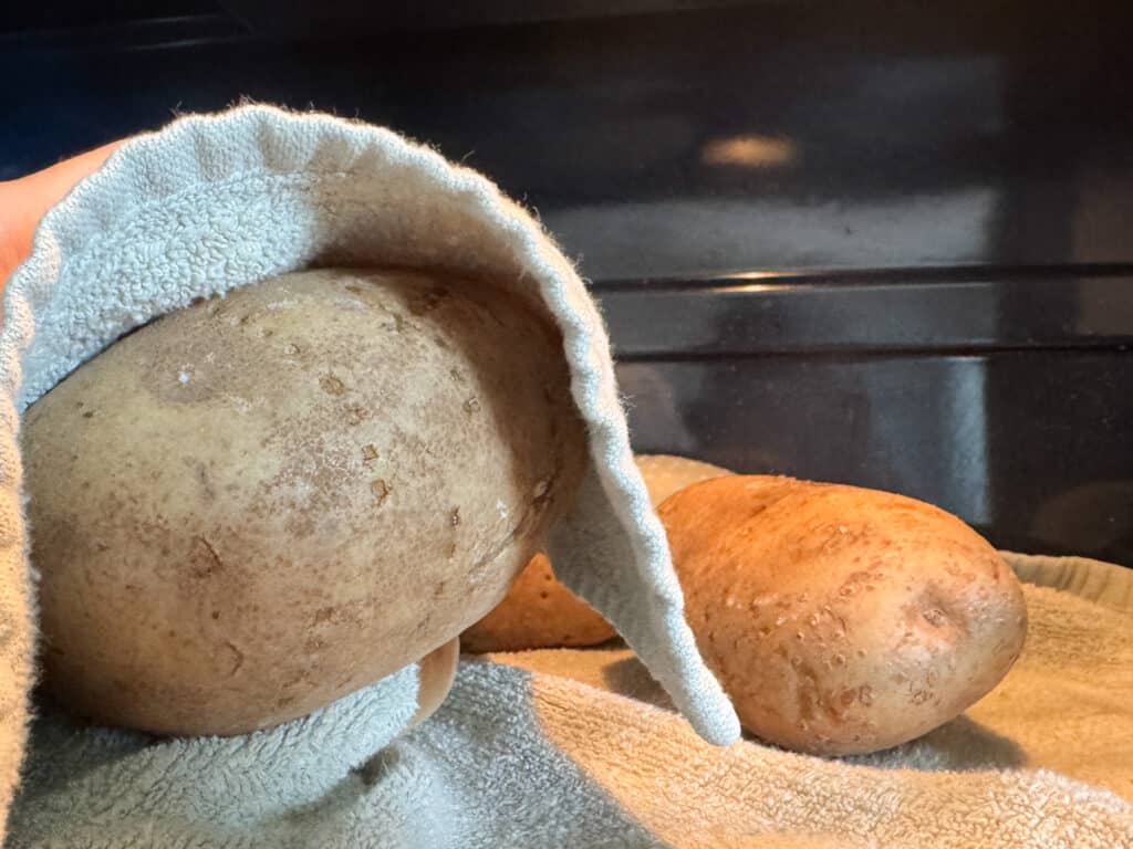 Microwaved Potatoes in Cloth