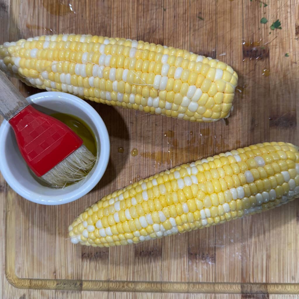 Ears of Corn with Oil on Them