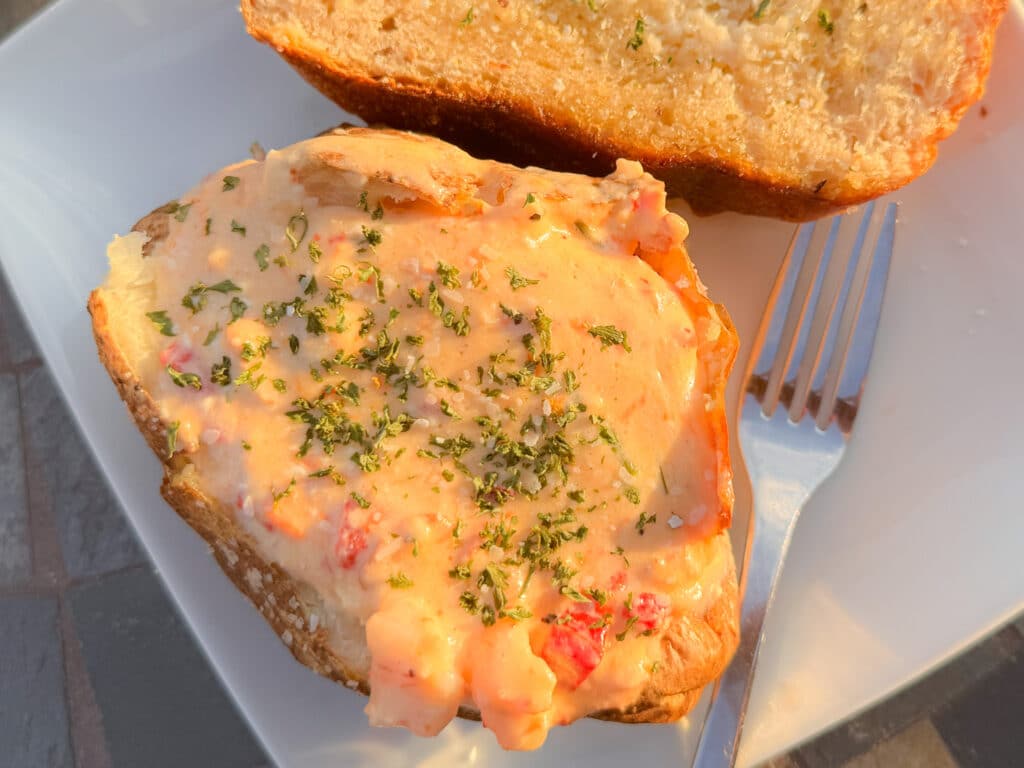 Seafood Stuffed Baked Potato