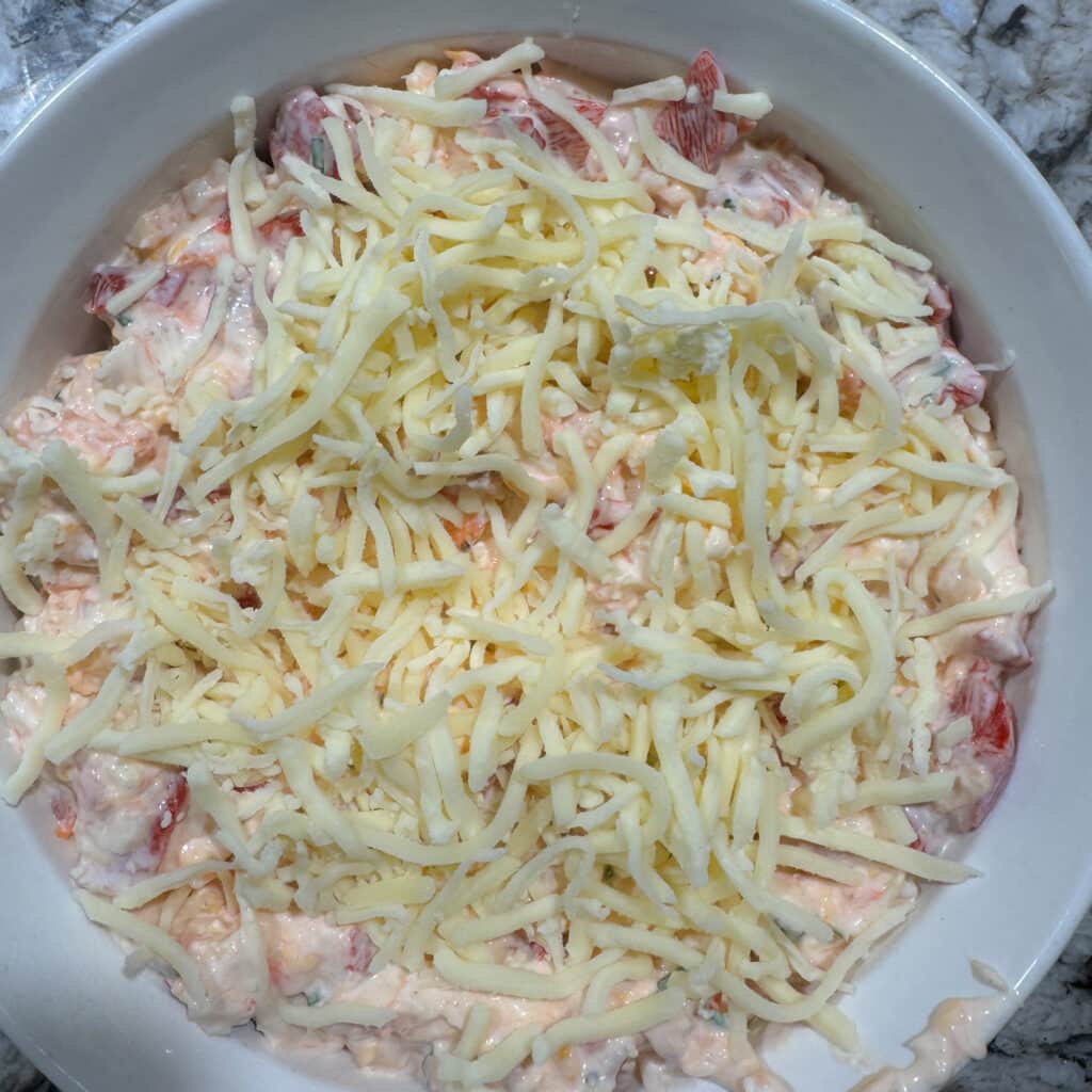 Seafood Dip Topped with Cheese
