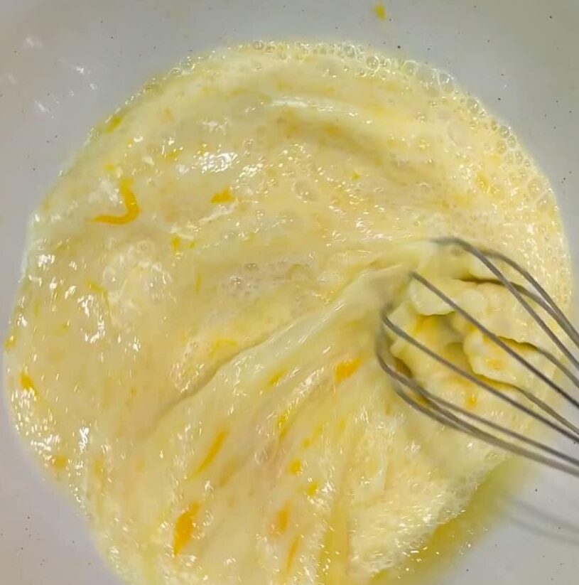 Whisking Wet Ingredients for Cornbread