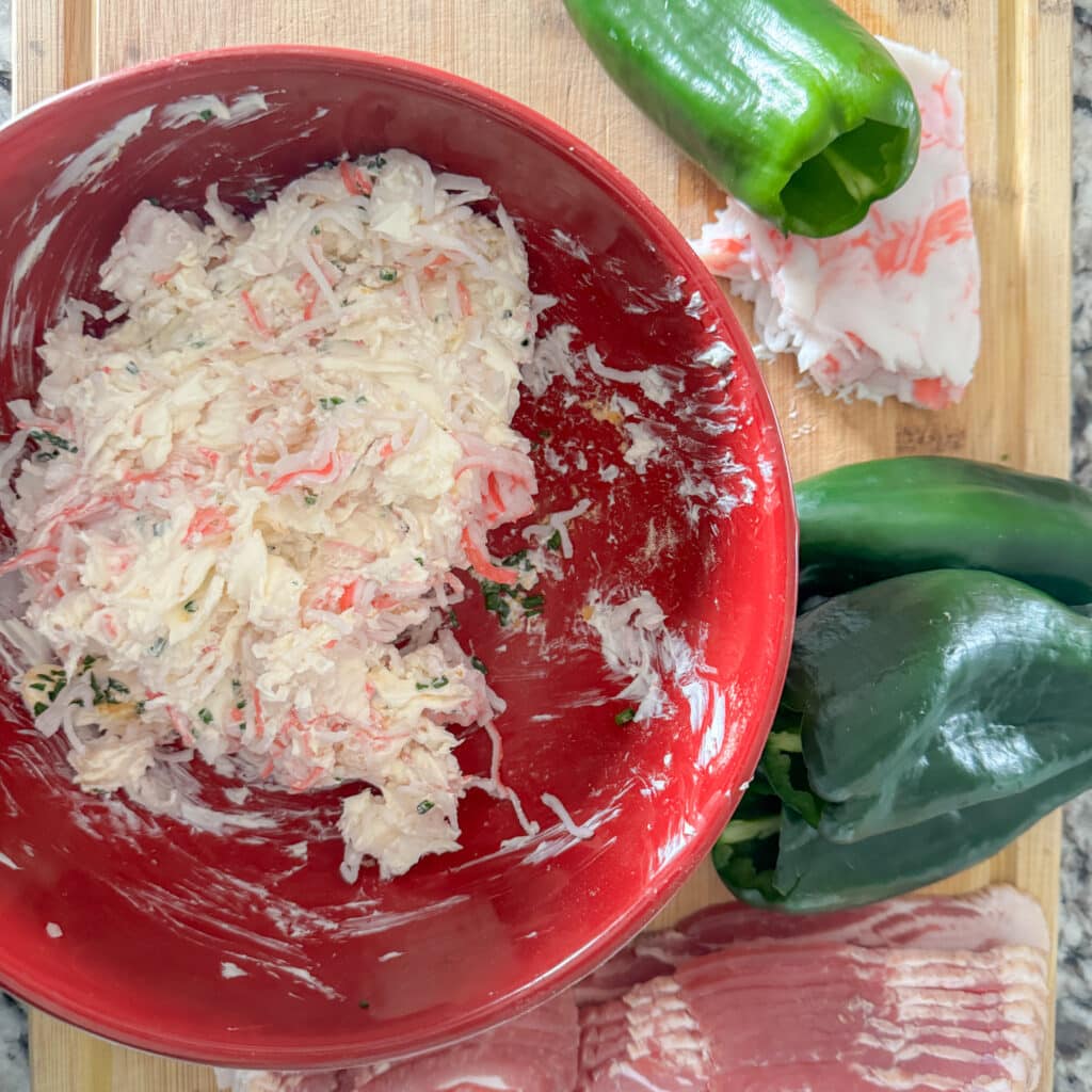 Mixture of Cream Cheese, Imitaion Crab and Seasonings