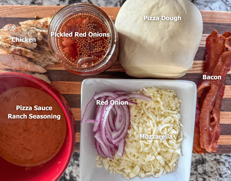 Chicken Bacon Ranch Pizza Ingredients