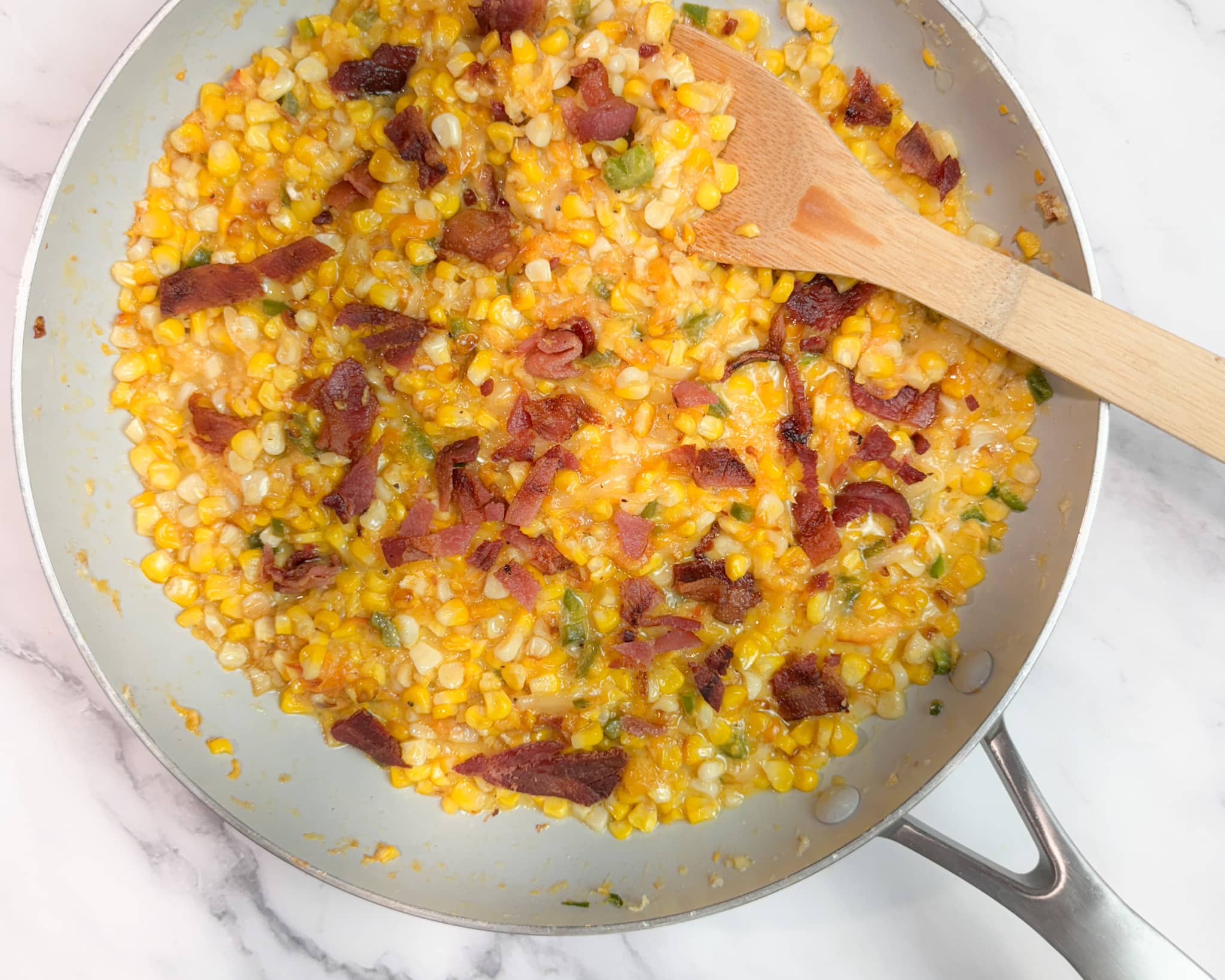 Jalapeño Peach Creamed Corn Finished