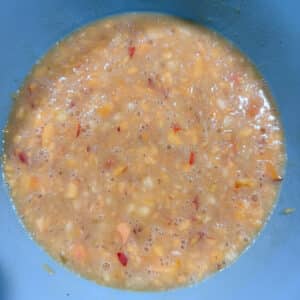 Peach Banana Oat Muffins Wet Ingredients